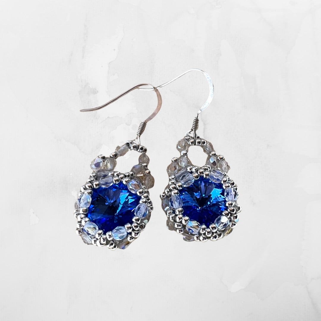 Boucles d'oreilles Magniola Faites Main - Perles Miyuki & Cristal Swarowski & Perles de Bohème