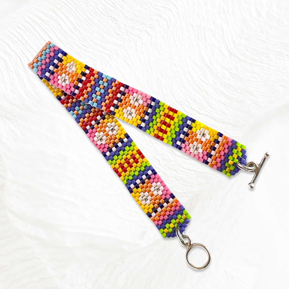 Bracelet Amaryllis Fait Main Tissé - Perles Miyuki