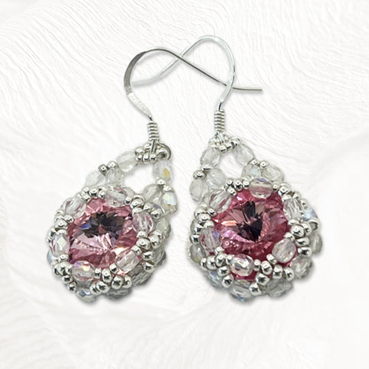 Boucles d'oreilles Magniola Faites Main - Perles Miyuki & Cristal Swarowski & Perles de Bohème