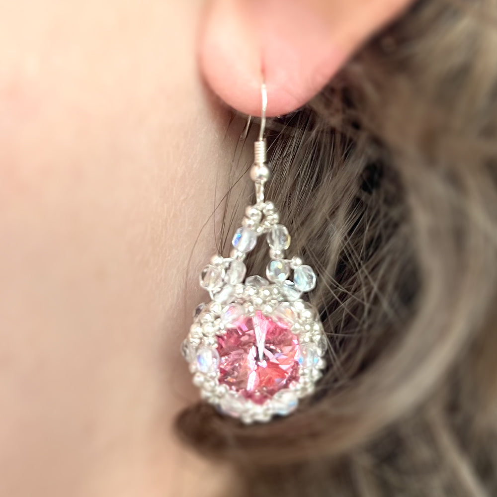Boucles d'oreilles Magniola Faites Main - Perles Miyuki & Cristal Swarowski & Perles de Bohème