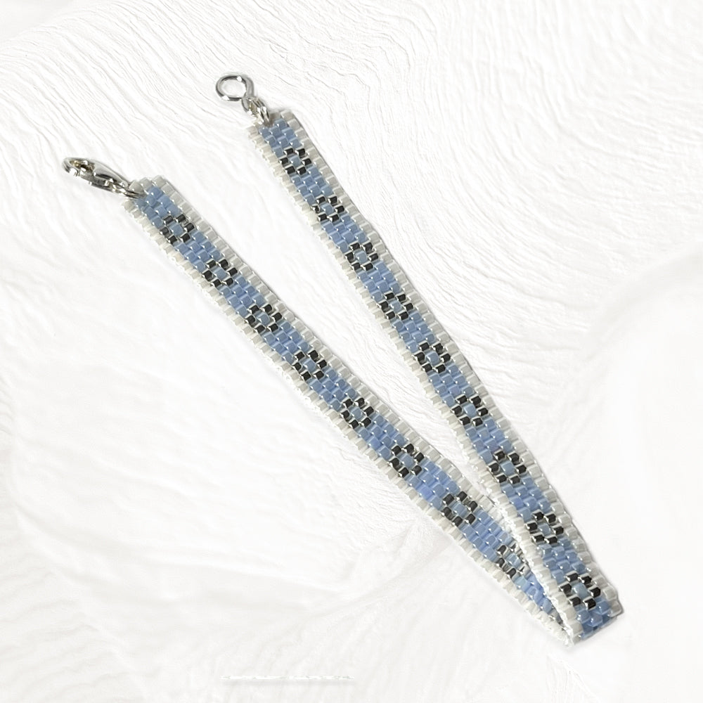 Bracelet Daphné artisanal en perles Miyuki, fermoir mousqueton argent 925