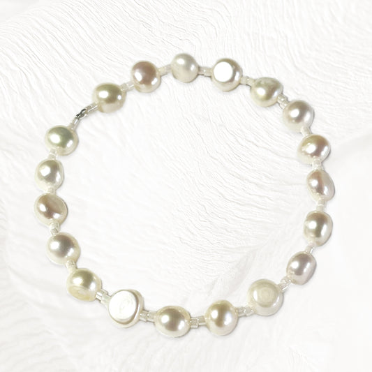 Bracelet Lys Fait Main - Perles Miyuki & Perles d'eau douce