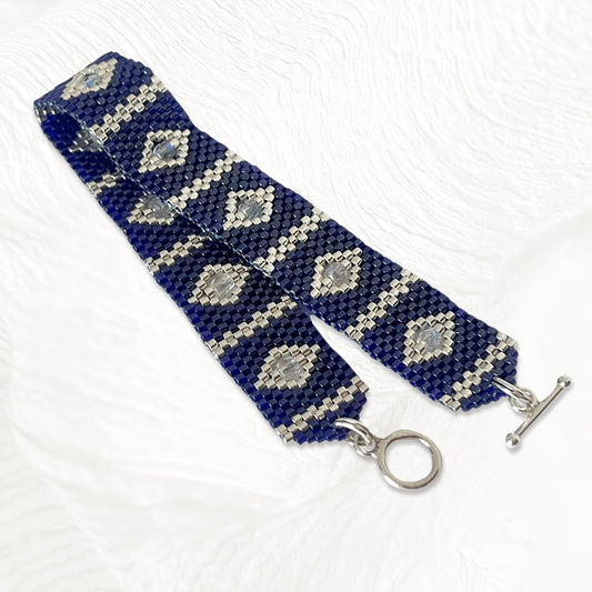 Bracelet Azalée Fait Main Tissé - Perles Miyuki & Perles de Bohème